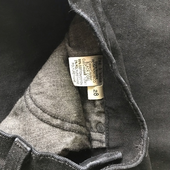 Rag and Bone Stiletto Boot cut black jeans 28 - Picture 9 of 16